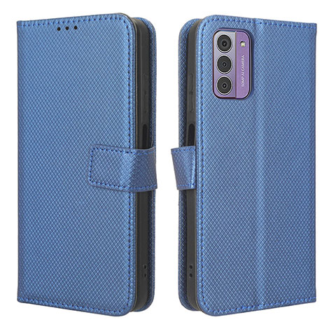 Coque Portefeuille Livre Cuir Etui Clapet BY1 pour Nokia C300 Bleu