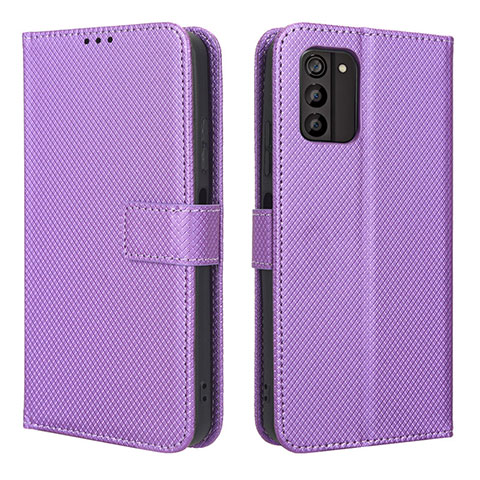 Coque Portefeuille Livre Cuir Etui Clapet BY1 pour Nokia G100 Violet