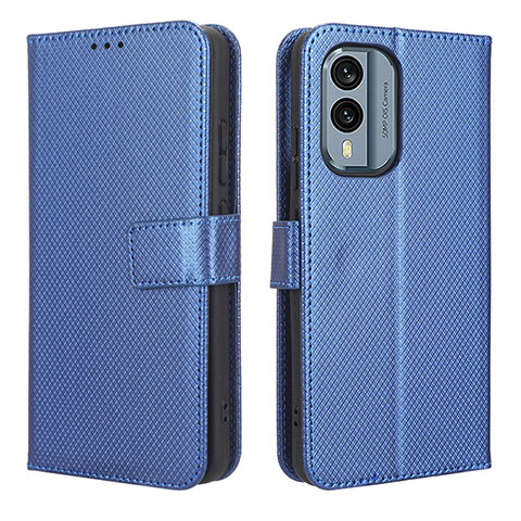 Coque Portefeuille Livre Cuir Etui Clapet BY1 pour Nokia X30 5G Bleu