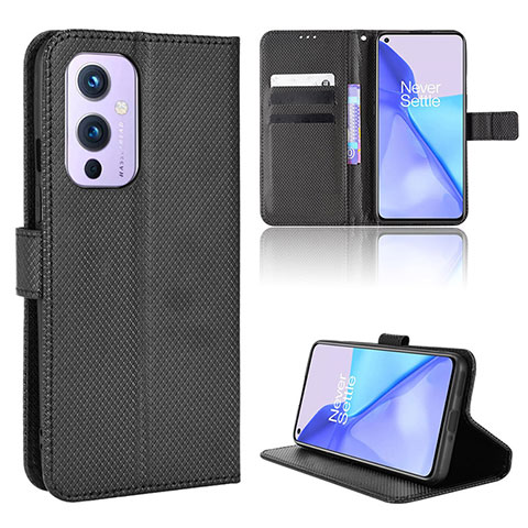 Coque Portefeuille Livre Cuir Etui Clapet BY1 pour OnePlus 9 5G Noir