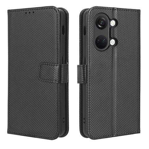 Coque Portefeuille Livre Cuir Etui Clapet BY1 pour OnePlus Ace 2V 5G Noir