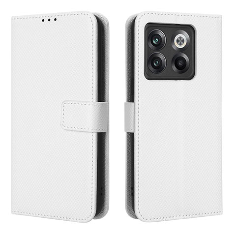 Coque Portefeuille Livre Cuir Etui Clapet BY1 pour OnePlus Ace Pro 5G Blanc