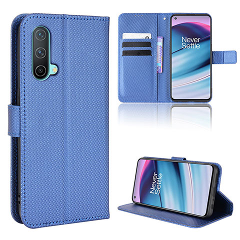 Coque Portefeuille Livre Cuir Etui Clapet BY1 pour OnePlus Nord CE 5G Bleu