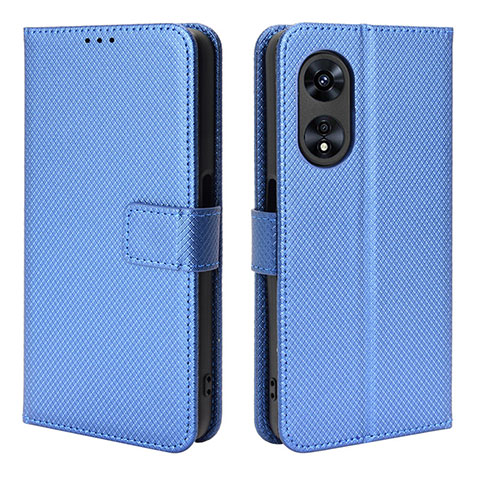 Coque Portefeuille Livre Cuir Etui Clapet BY1 pour Oppo A1 Pro 5G Bleu