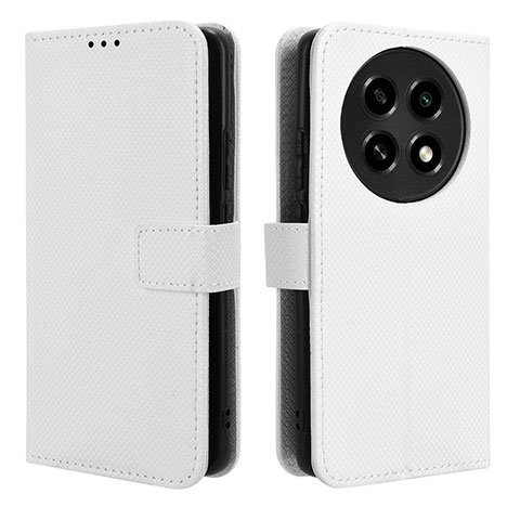 Coque Portefeuille Livre Cuir Etui Clapet BY1 pour Oppo A2 Pro 5G Blanc