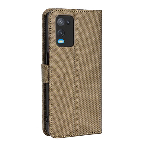 Coque Portefeuille Livre Cuir Etui Clapet BY1 pour Oppo A54 4G Marron