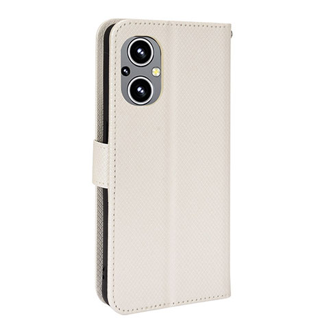 Coque Portefeuille Livre Cuir Etui Clapet BY1 pour Oppo A96 5G Blanc