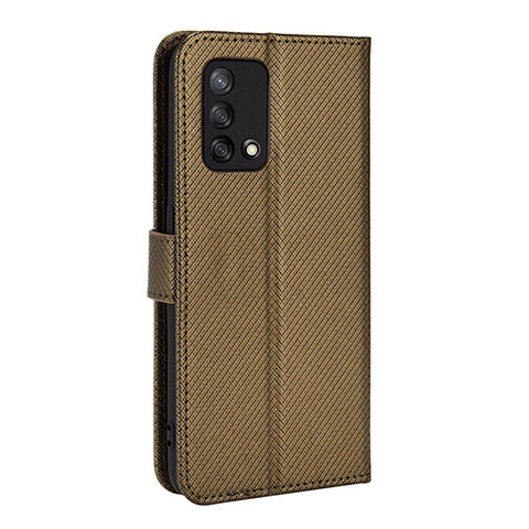 Coque Portefeuille Livre Cuir Etui Clapet BY1 pour Oppo F19 Marron