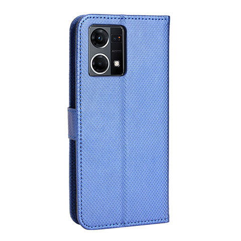 Coque Portefeuille Livre Cuir Etui Clapet BY1 pour Oppo F21s Pro 4G Bleu