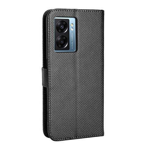 Coque Portefeuille Livre Cuir Etui Clapet BY1 pour Oppo K10 5G India Noir