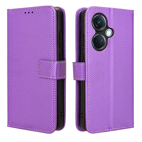 Coque Portefeuille Livre Cuir Etui Clapet BY1 pour Oppo K11 5G Violet