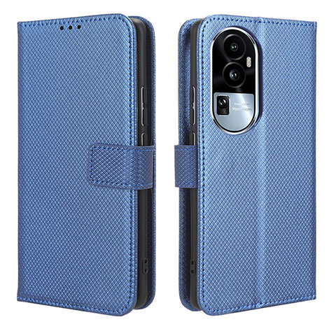 Coque Portefeuille Livre Cuir Etui Clapet BY1 pour Oppo Reno10 Pro+ Plus 5G Bleu