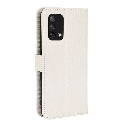 Coque Portefeuille Livre Cuir Etui Clapet BY1 pour Oppo Reno6 Lite Blanc