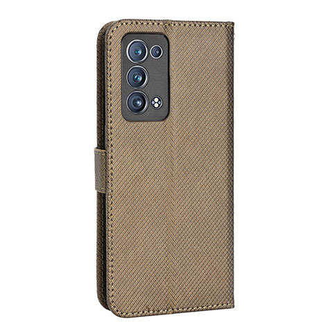 Coque Portefeuille Livre Cuir Etui Clapet BY1 pour Oppo Reno6 Pro 5G Marron