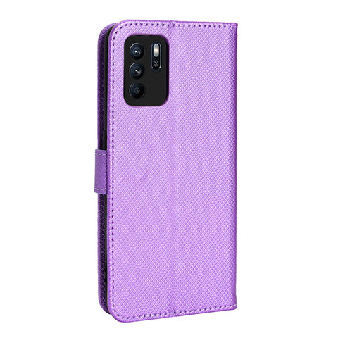 Coque Portefeuille Livre Cuir Etui Clapet BY1 pour Oppo Reno6 Z 5G Violet