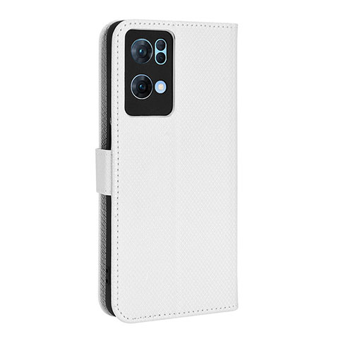 Coque Portefeuille Livre Cuir Etui Clapet BY1 pour Oppo Reno7 Pro 5G Blanc