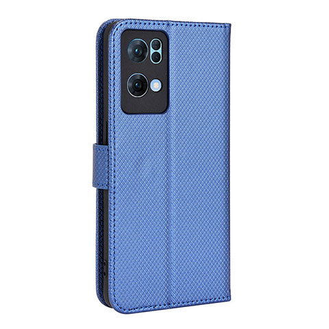 Coque Portefeuille Livre Cuir Etui Clapet BY1 pour Oppo Reno7 Pro 5G Bleu