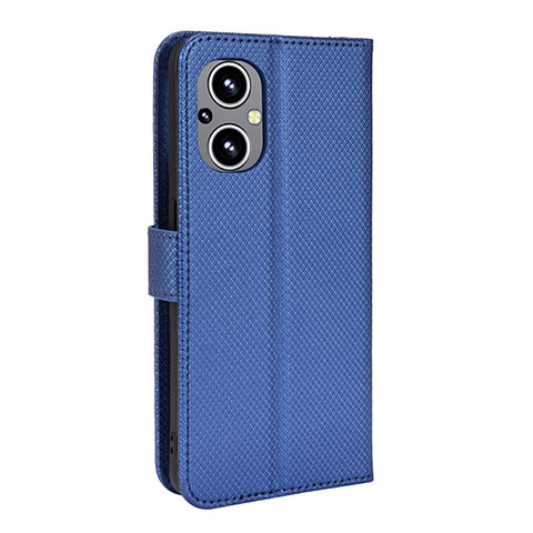 Coque Portefeuille Livre Cuir Etui Clapet BY1 pour Oppo Reno8 Z 5G Bleu