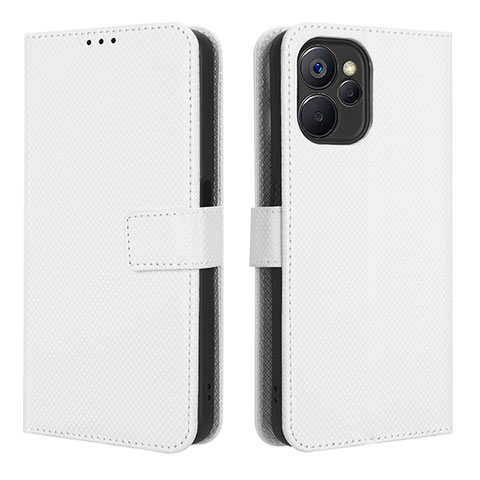 Coque Portefeuille Livre Cuir Etui Clapet BY1 pour Realme 10 5G Blanc