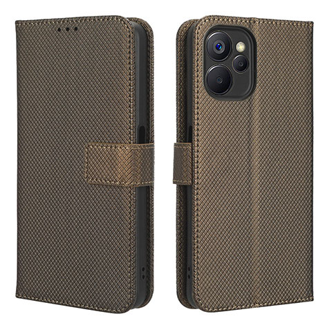 Coque Portefeuille Livre Cuir Etui Clapet BY1 pour Realme 10 5G Marron