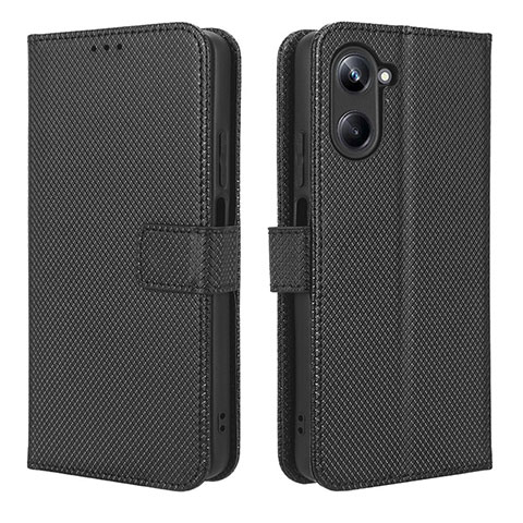 Coque Portefeuille Livre Cuir Etui Clapet BY1 pour Realme 10 Pro 5G Noir