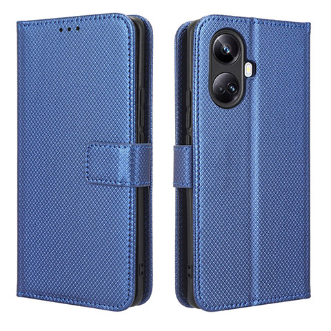 Coque Portefeuille Livre Cuir Etui Clapet BY1 pour Realme 10 Pro+ Plus 5G Bleu