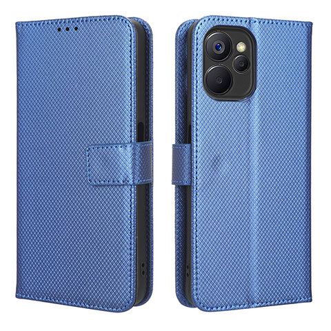 Coque Portefeuille Livre Cuir Etui Clapet BY1 pour Realme 10T 5G Bleu