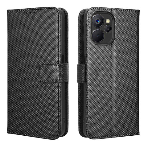 Coque Portefeuille Livre Cuir Etui Clapet BY1 pour Realme 10T 5G Noir