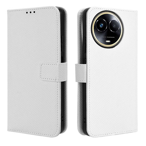 Coque Portefeuille Livre Cuir Etui Clapet BY1 pour Realme 11 5G Blanc