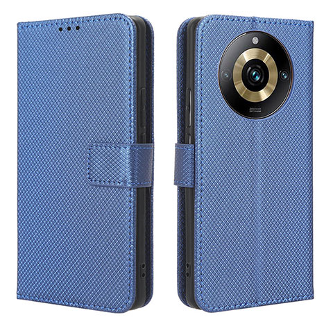 Coque Portefeuille Livre Cuir Etui Clapet BY1 pour Realme 11 Pro+ Plus 5G Bleu