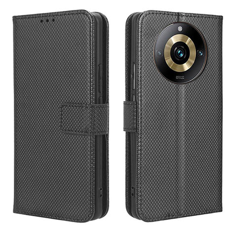 Coque Portefeuille Livre Cuir Etui Clapet BY1 pour Realme 11 Pro+ Plus 5G Noir