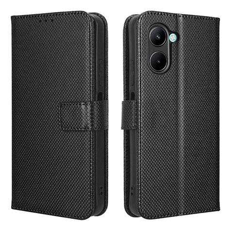 Coque Portefeuille Livre Cuir Etui Clapet BY1 pour Realme C33 Noir