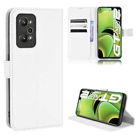 Coque Portefeuille Livre Cuir Etui Clapet BY1 pour Realme GT Neo 3T 5G Blanc