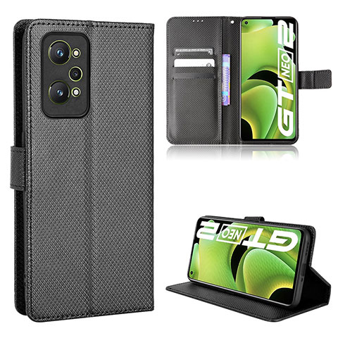 Coque Portefeuille Livre Cuir Etui Clapet BY1 pour Realme GT Neo 3T 5G Noir