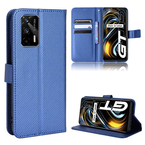 Coque Portefeuille Livre Cuir Etui Clapet BY1 pour Realme GT Neo 5G Bleu