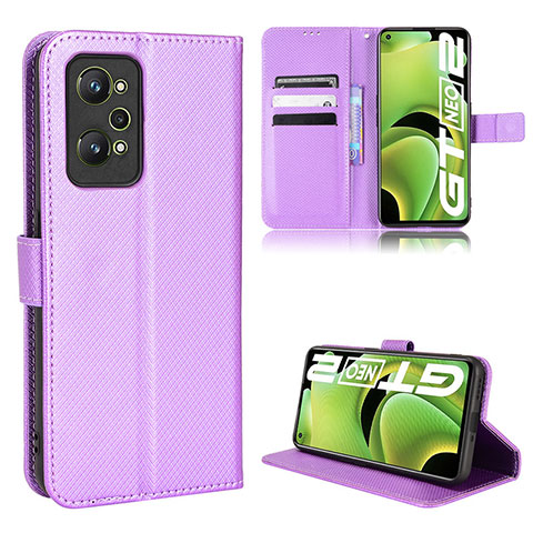 Coque Portefeuille Livre Cuir Etui Clapet BY1 pour Realme GT Neo2 5G Violet