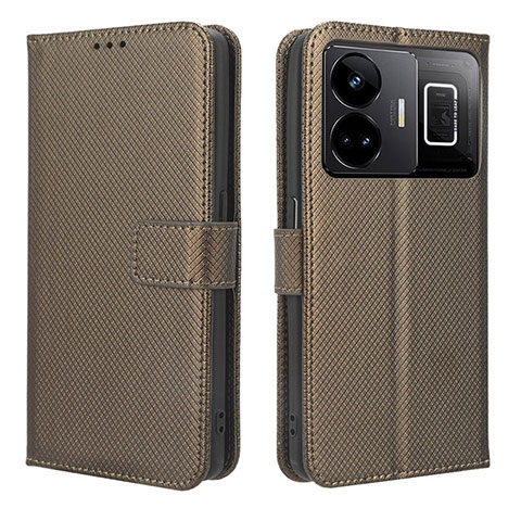 Coque Portefeuille Livre Cuir Etui Clapet BY1 pour Realme GT Neo5 240W 5G Marron