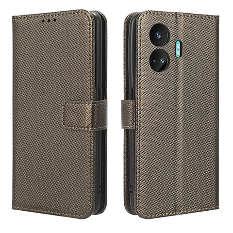 Coque Portefeuille Livre Cuir Etui Clapet BY1 pour Realme GT Neo5 SE 5G Marron