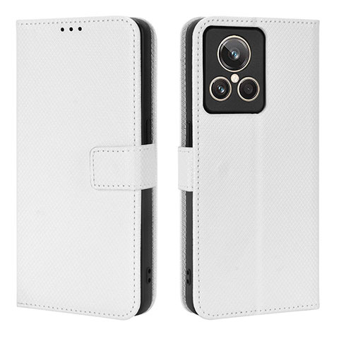 Coque Portefeuille Livre Cuir Etui Clapet BY1 pour Realme GT2 Master Explorer Blanc