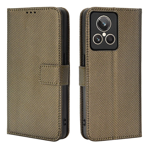 Coque Portefeuille Livre Cuir Etui Clapet BY1 pour Realme GT2 Master Explorer Marron