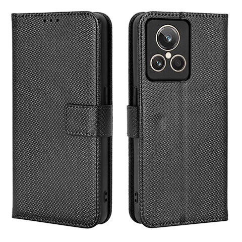 Coque Portefeuille Livre Cuir Etui Clapet BY1 pour Realme GT2 Master Explorer Noir