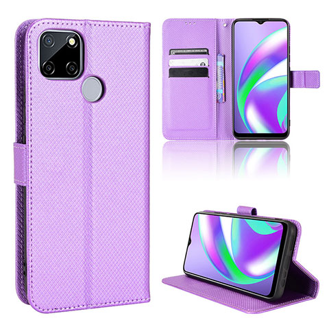 Coque Portefeuille Livre Cuir Etui Clapet BY1 pour Realme Narzo 20 Violet