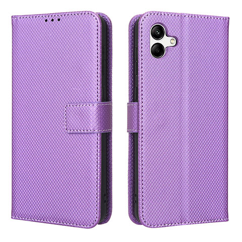 Coque Portefeuille Livre Cuir Etui Clapet BY1 pour Samsung Galaxy A04 4G Violet