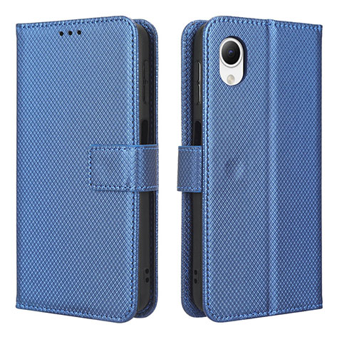 Coque Portefeuille Livre Cuir Etui Clapet BY1 pour Samsung Galaxy A23 5G SC-56C Bleu