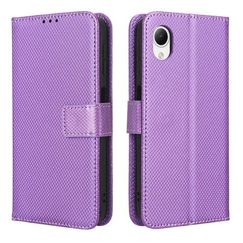 Coque Portefeuille Livre Cuir Etui Clapet BY1 pour Samsung Galaxy A23 5G SC-56C Violet