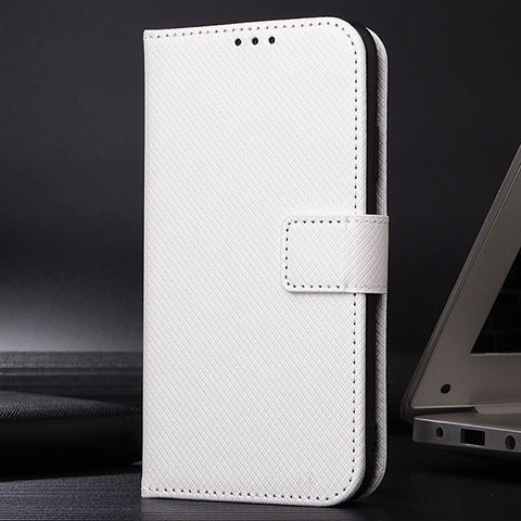 Coque Portefeuille Livre Cuir Etui Clapet BY1 pour Samsung Galaxy F42 5G Blanc
