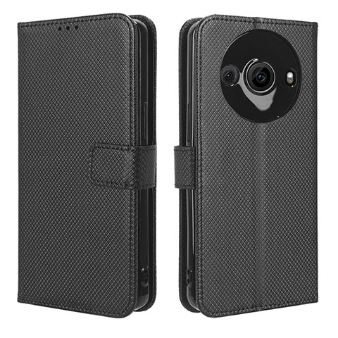 Coque Portefeuille Livre Cuir Etui Clapet BY1 pour Sharp Aquos R8 Pro Noir