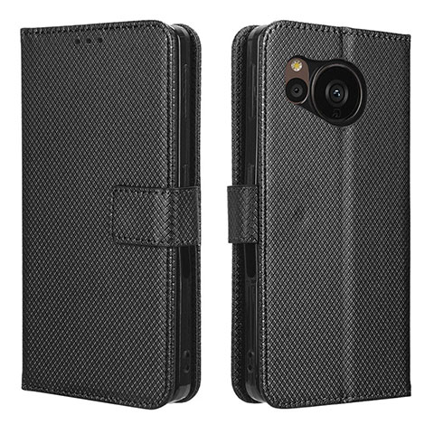 Coque Portefeuille Livre Cuir Etui Clapet BY1 pour Sharp Aquos Sense7 Noir