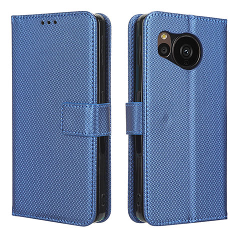 Coque Portefeuille Livre Cuir Etui Clapet BY1 pour Sharp Aquos Sense7 Plus Bleu