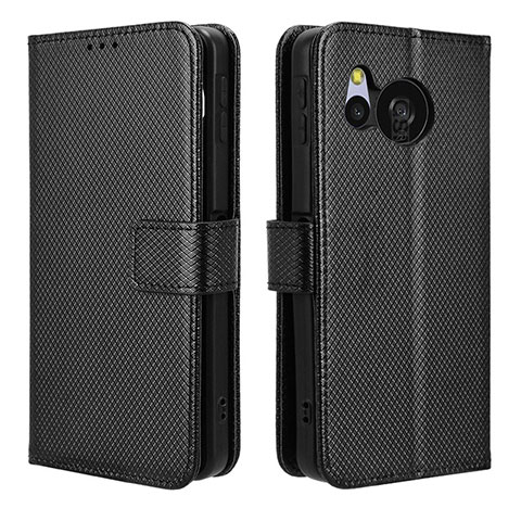 Coque Portefeuille Livre Cuir Etui Clapet BY1 pour Sharp Aquos Sense8 Noir